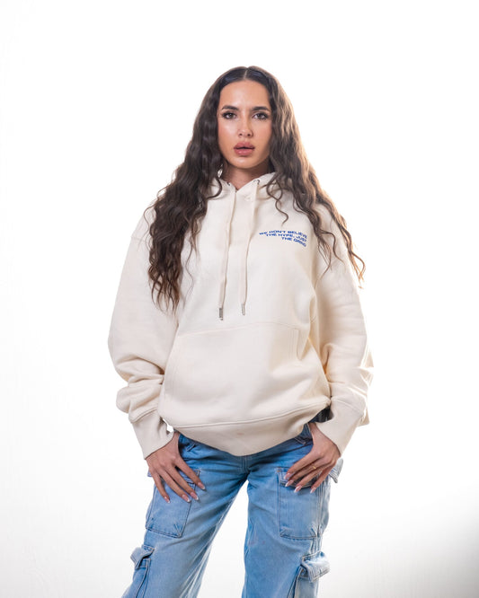 "B" HOODIE BEIGE