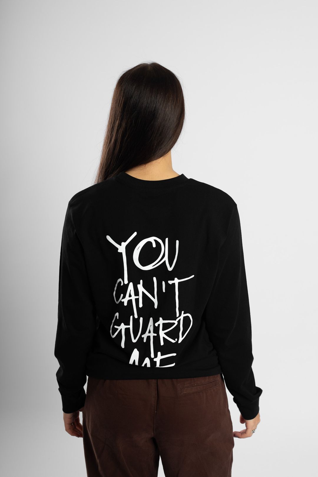 YOU CAN`T GUARD ME LONG SLEEVED T-SHIRT BLACK