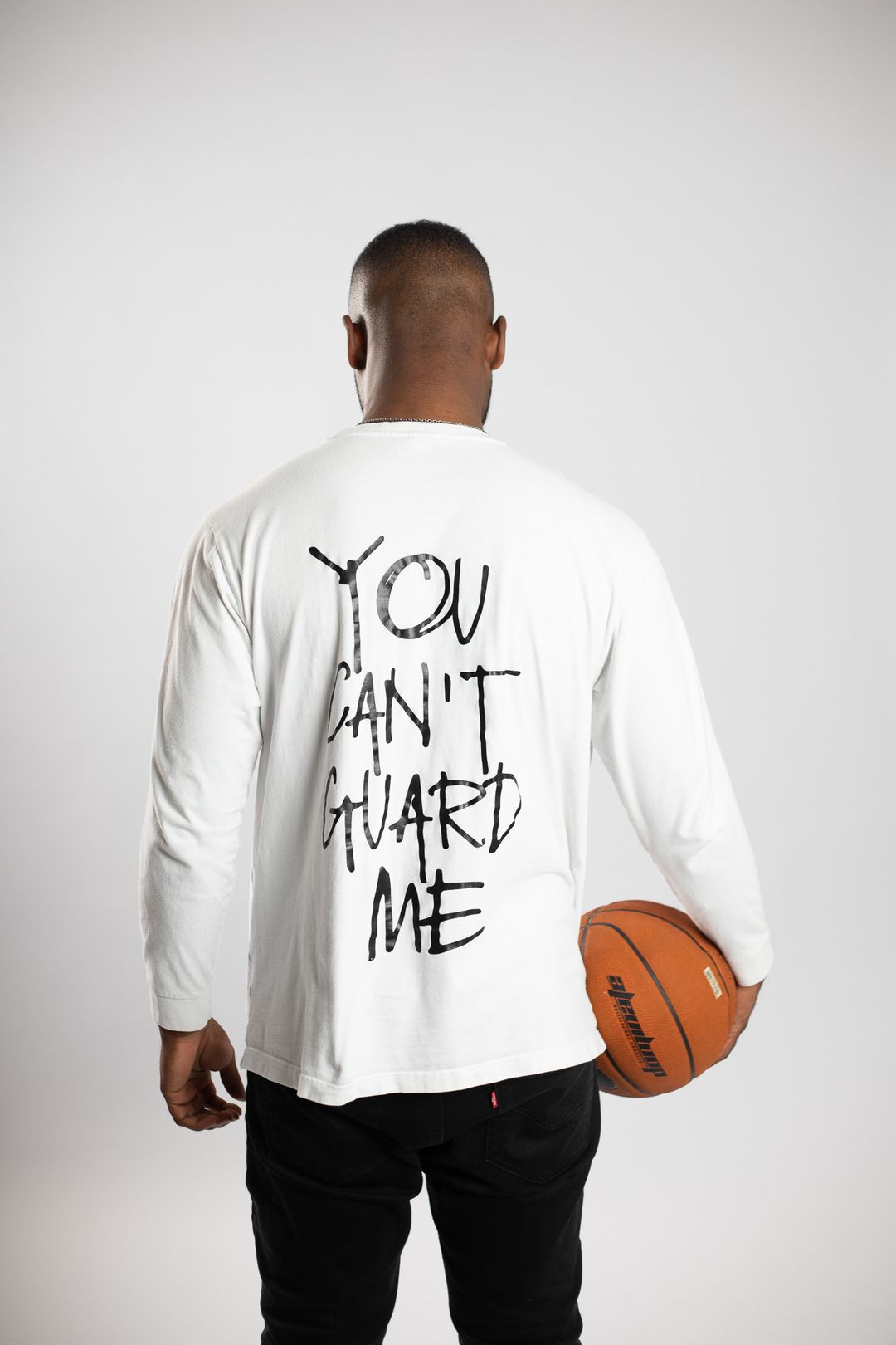 YOU CAN`T GUARD ME LONG SLEEVED T-SHIRT WHITE